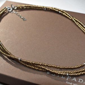 20 in. Silpada Bronze 925S Silver Bead Necklace